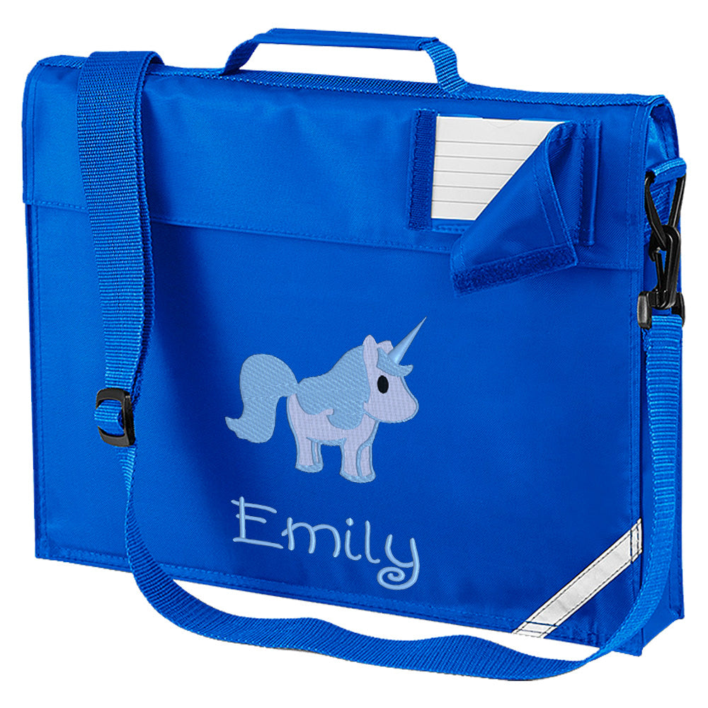 Embroidered Bookbag with strap- Unicorn