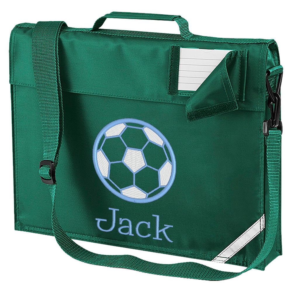 Embroidered Bookbag with strap- Football