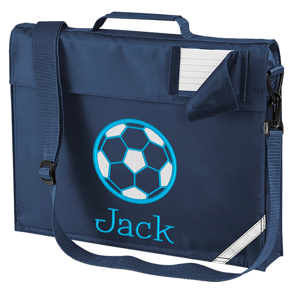 Embroidered Bookbag with strap- Football
