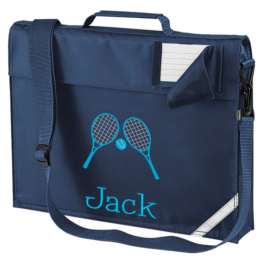 Embroidered Bookbag with strap- Tennis