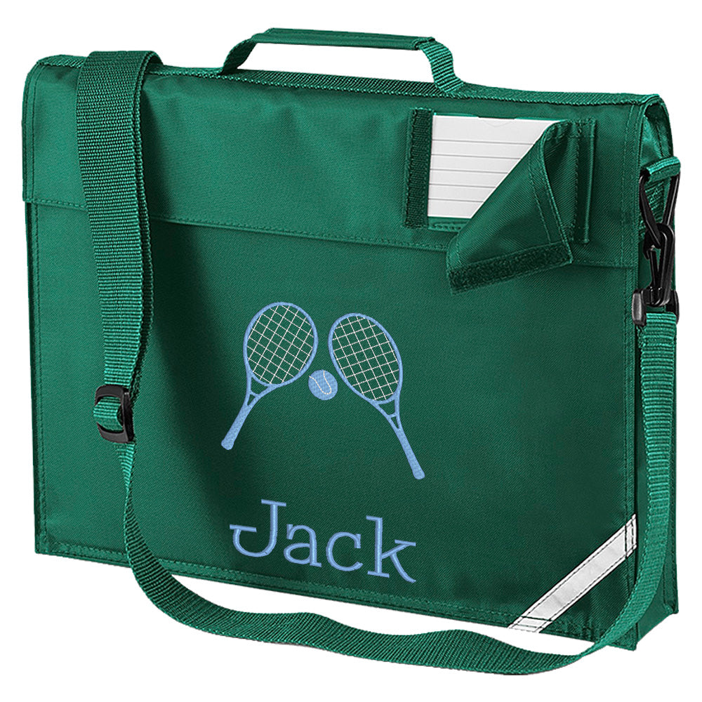 Embroidered Bookbag with strap- Tennis