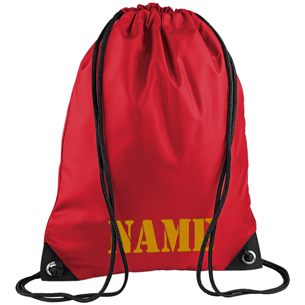 Embroidered PE Bag - Army Text