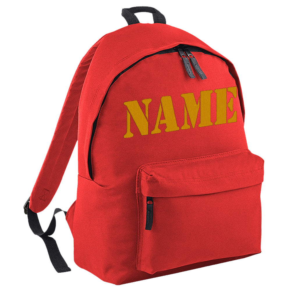 Embroidered Rucksack - Army Text
