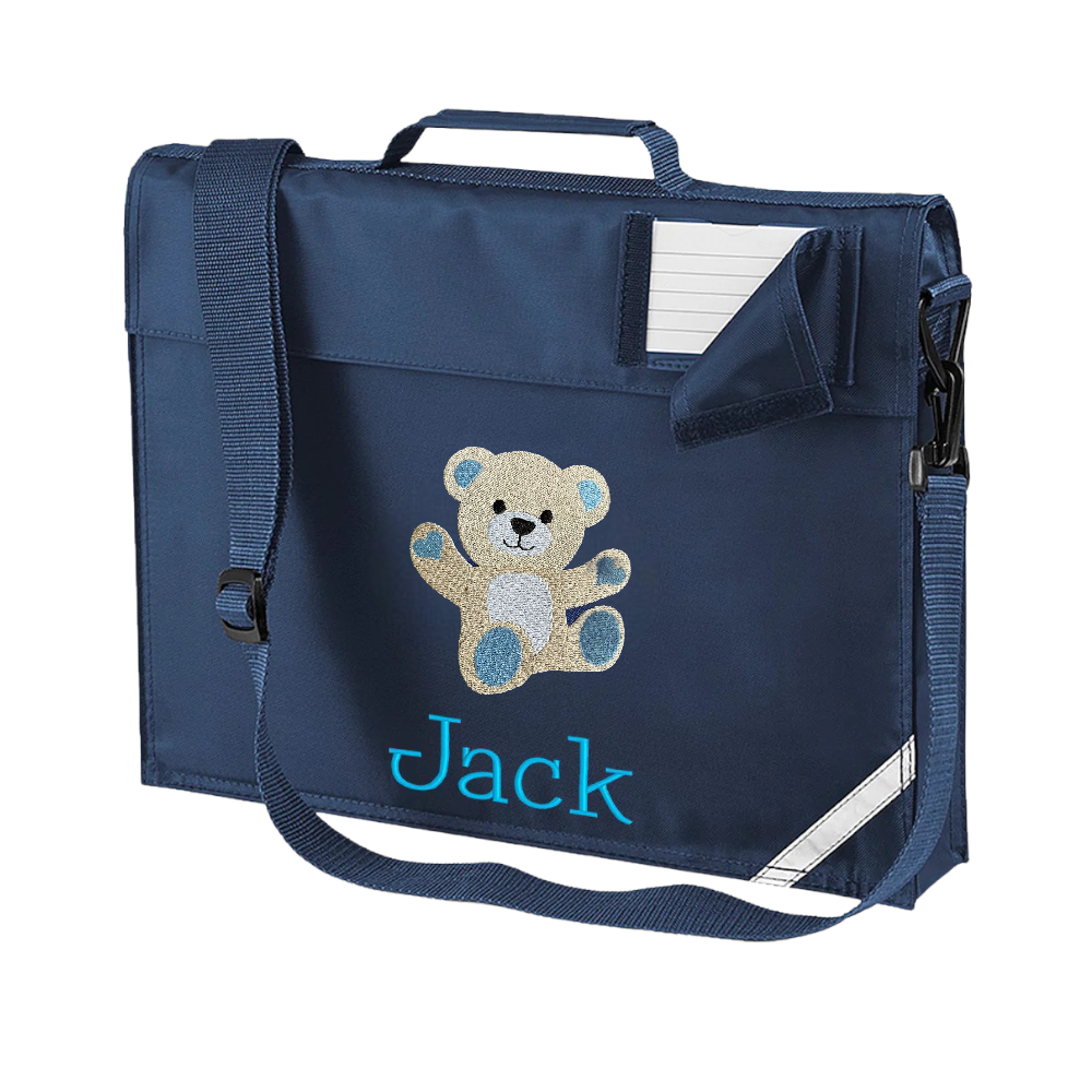 Embroidered Bookbag with strap - Bear