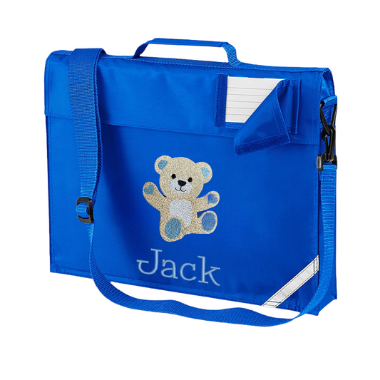 Embroidered Bookbag with strap - Bear