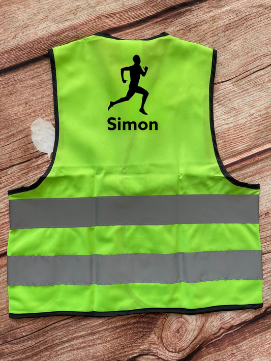 Customised Mens running Hi-Vis safety vest