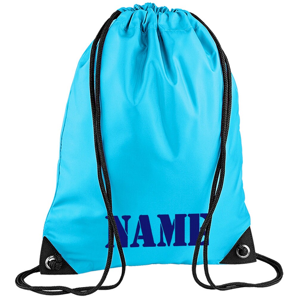 Embroidered Army Text Personalised PE Bag, Kit Bag Drawstring Bag