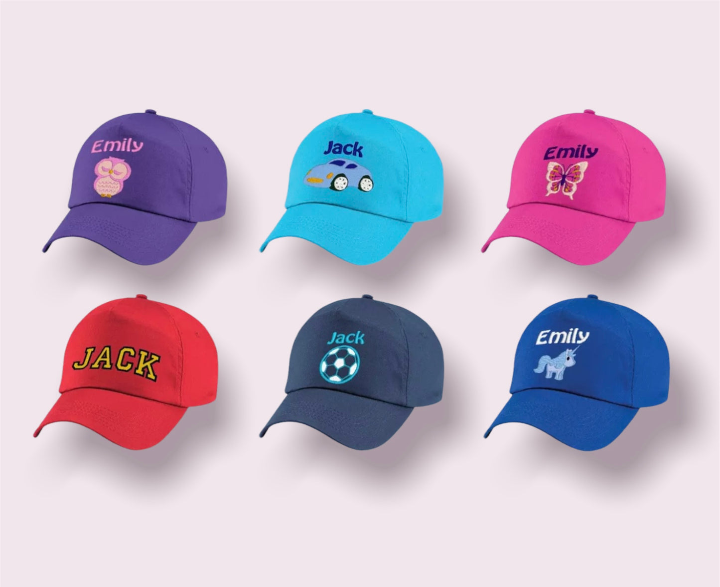 Surf blue personalised cap / school hat