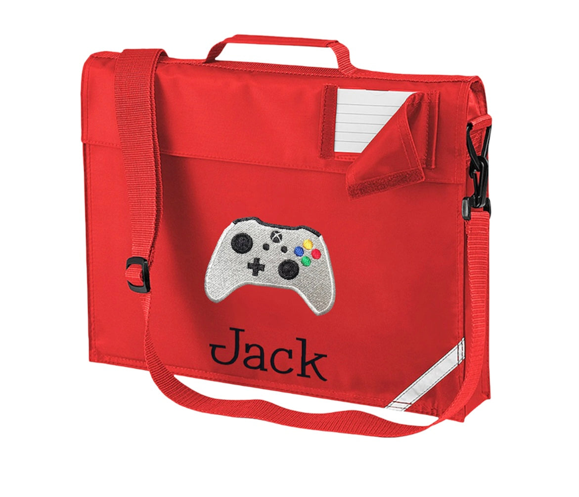Embroidered BookBag with strap - gamer