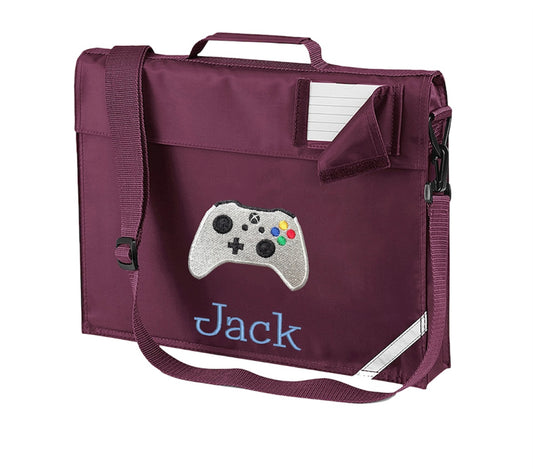 Embroidered BookBag with strap - gamer