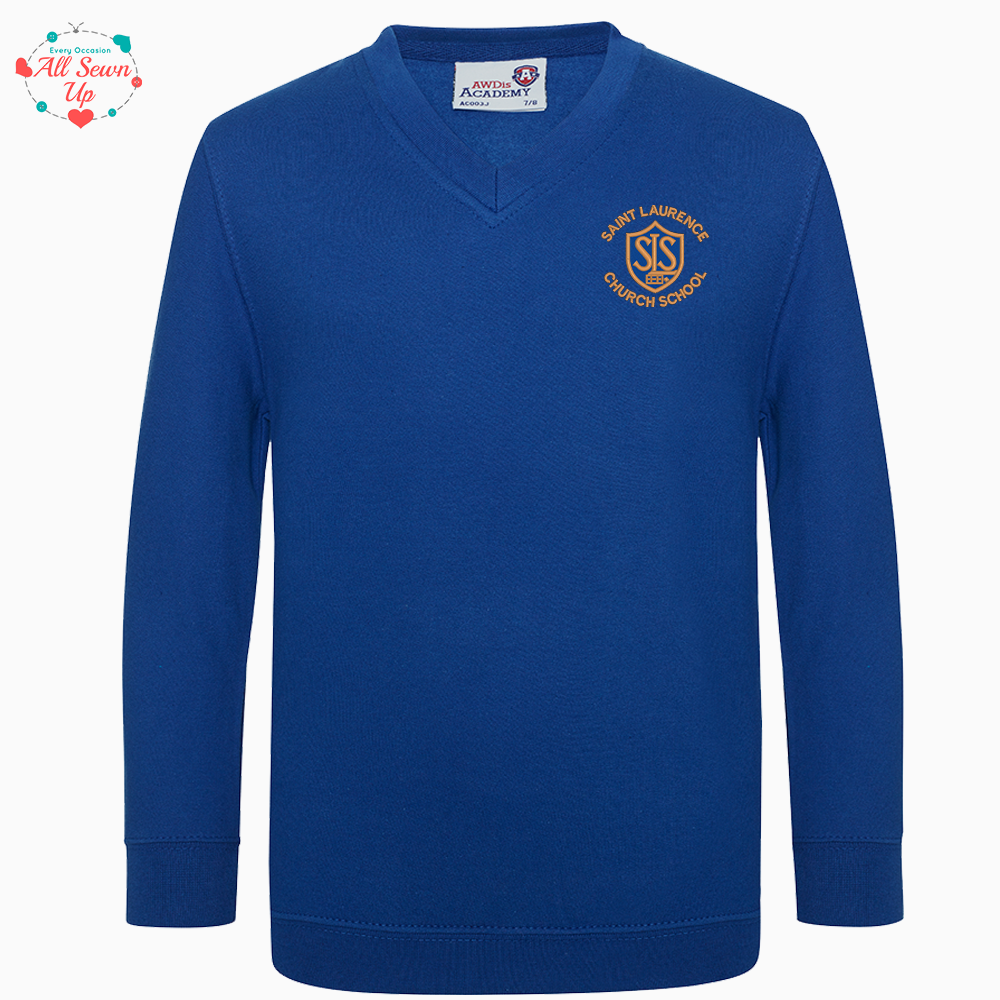 St Laurence Schools - Royal Blue V-Neck Jumper